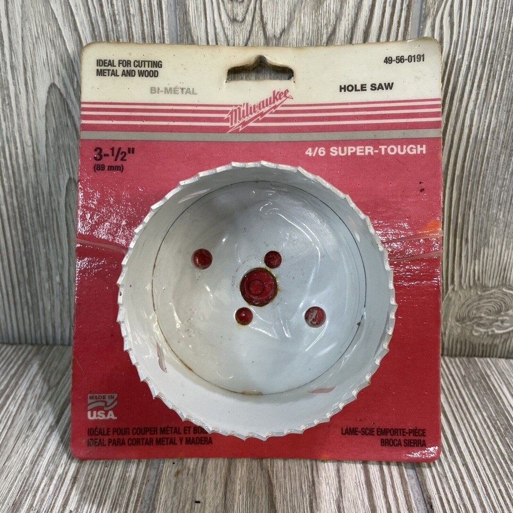 Milwaukee 3-1/2" Bi-Metal Hole Saw 49-56-0191 Super-Tough Metal Wood Cut USA